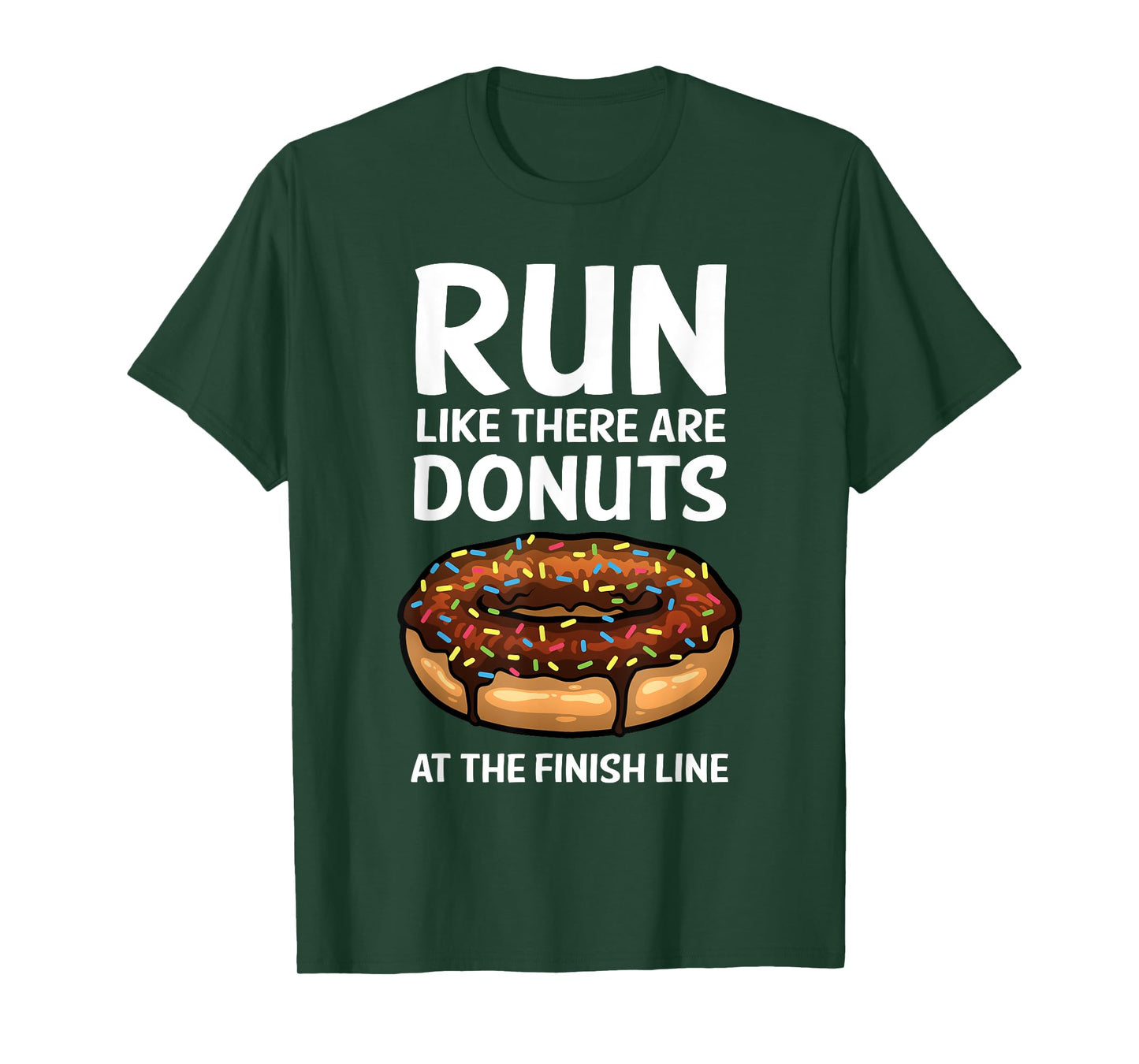 Funny Running For Men Women Donut Finish Line Marathon T-Shirt