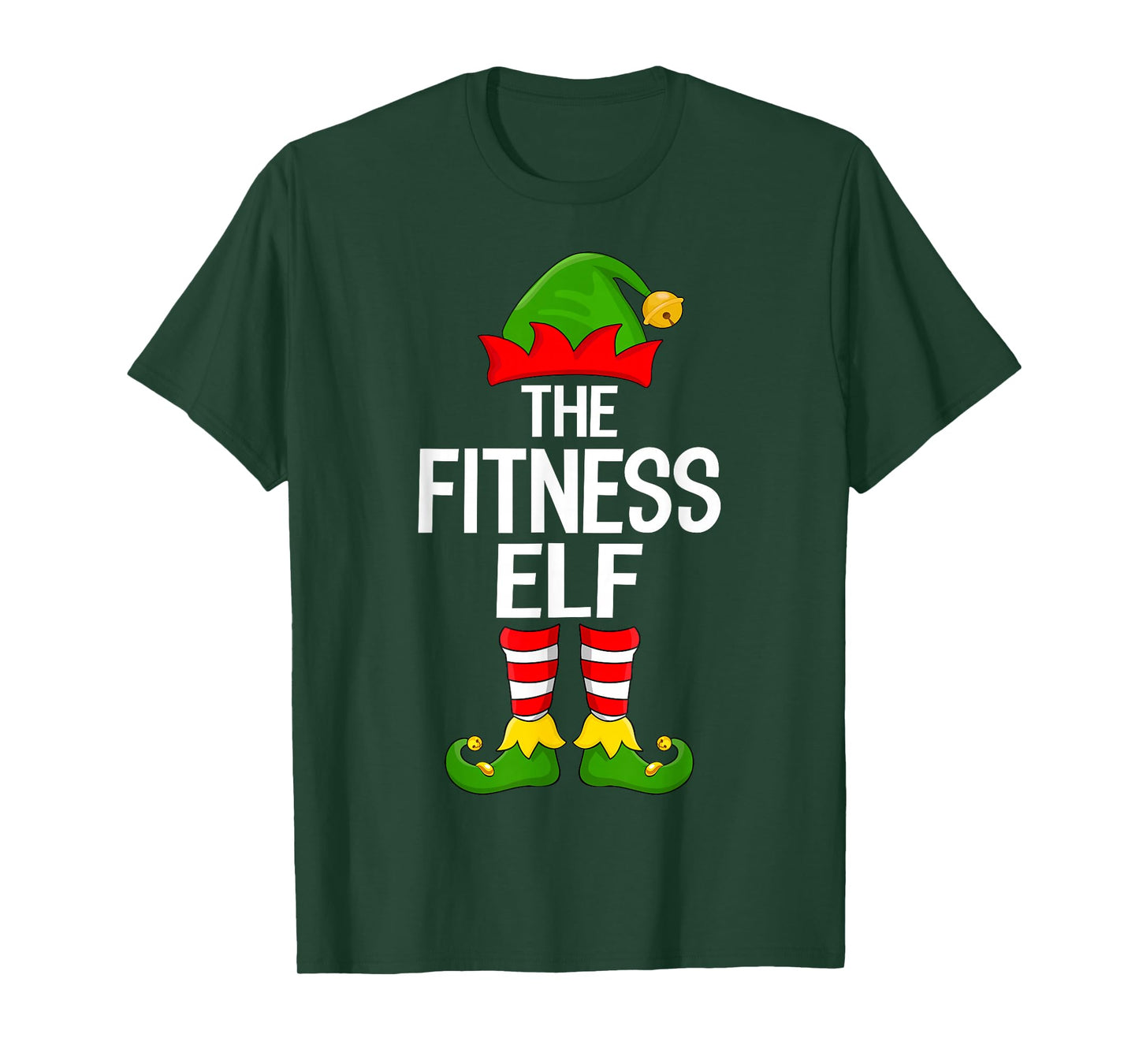 Fitness Elf Xmas Matching Family Elf Squad Christmas T-Shirt