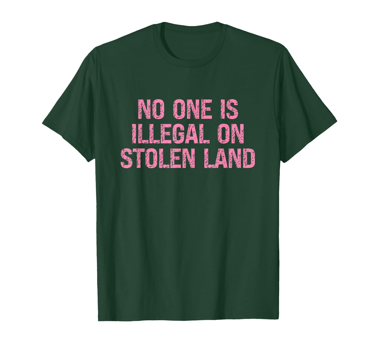 Women's No One Is Illegal on Stolen Land Support Immigration T-Shirt