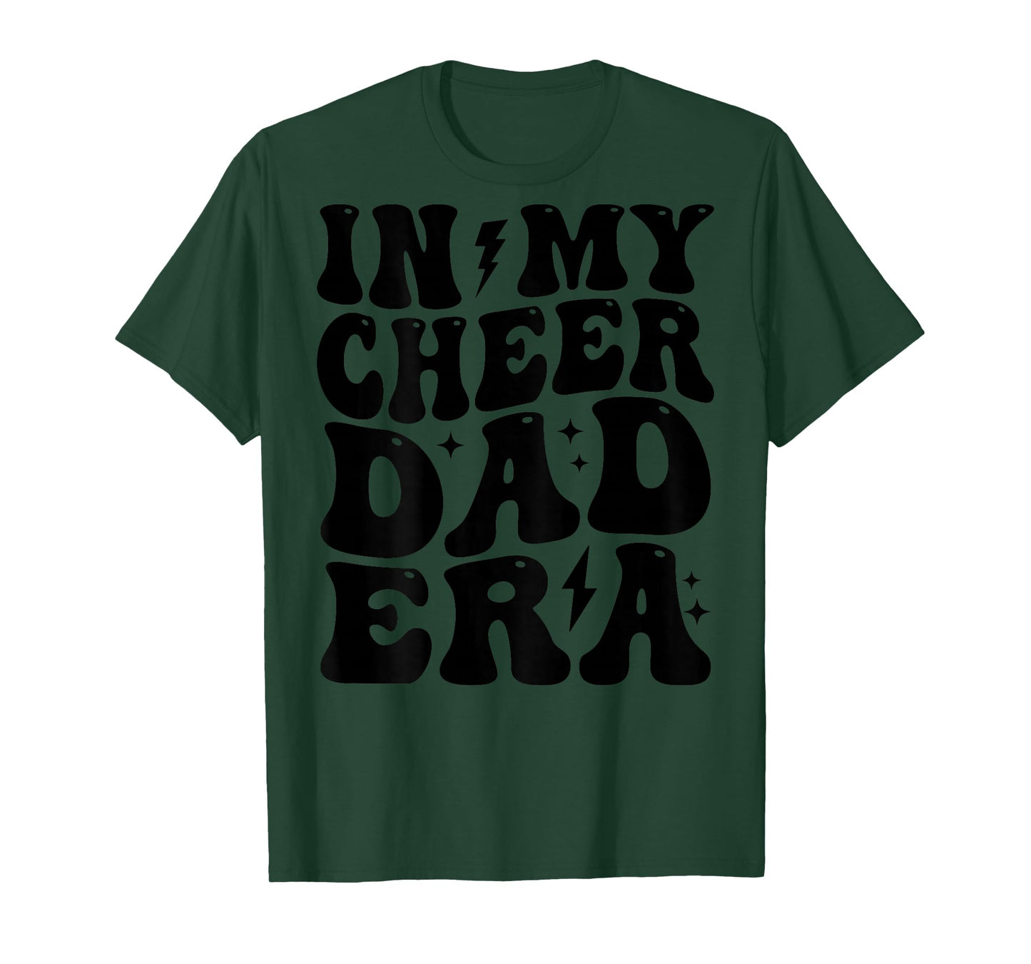In My Cheer Dad Era Cheerleader Dad Sports Groovy Design T-Shirt