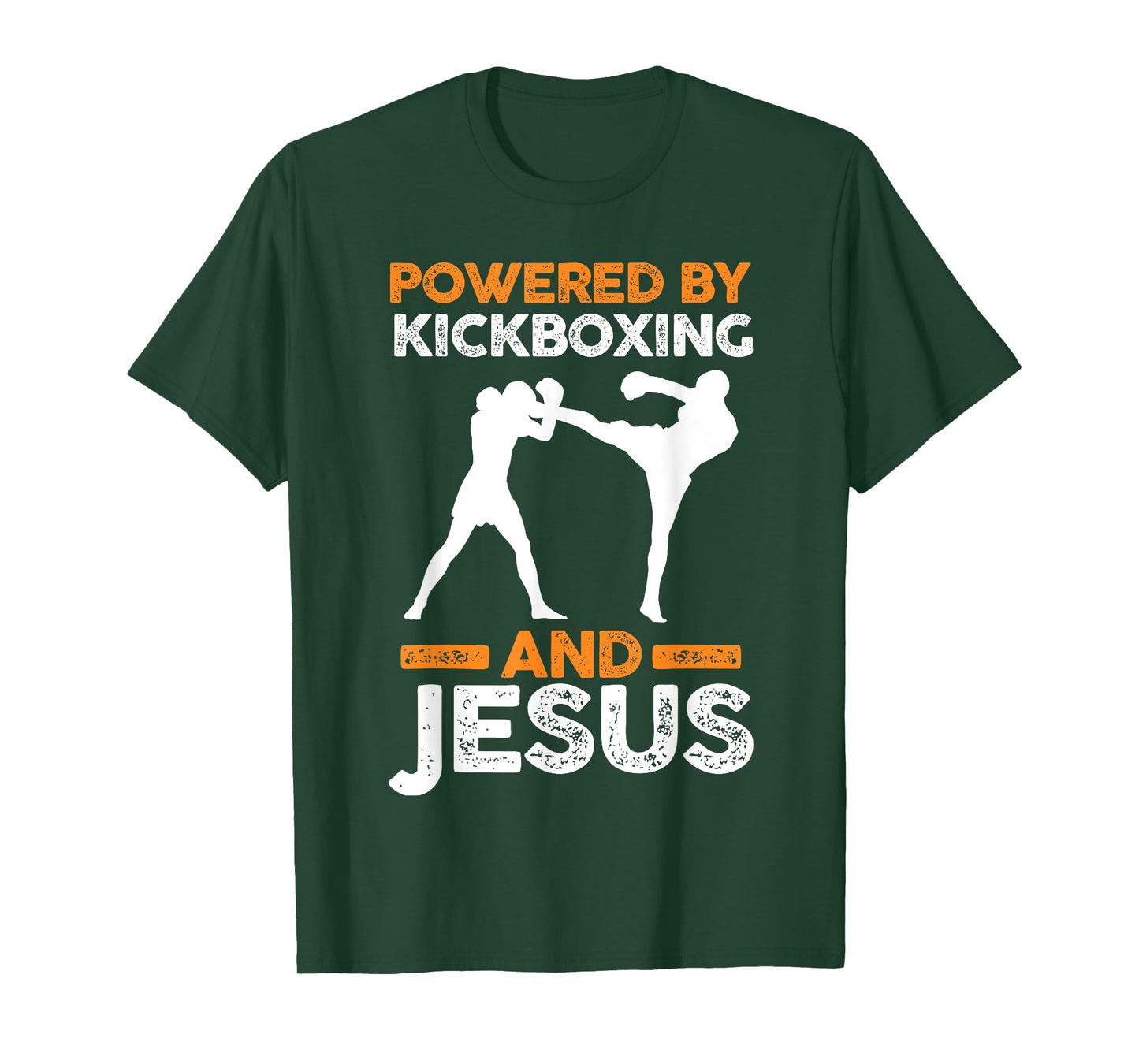 Powered by Kickboxing and Jesus T-Shirt
