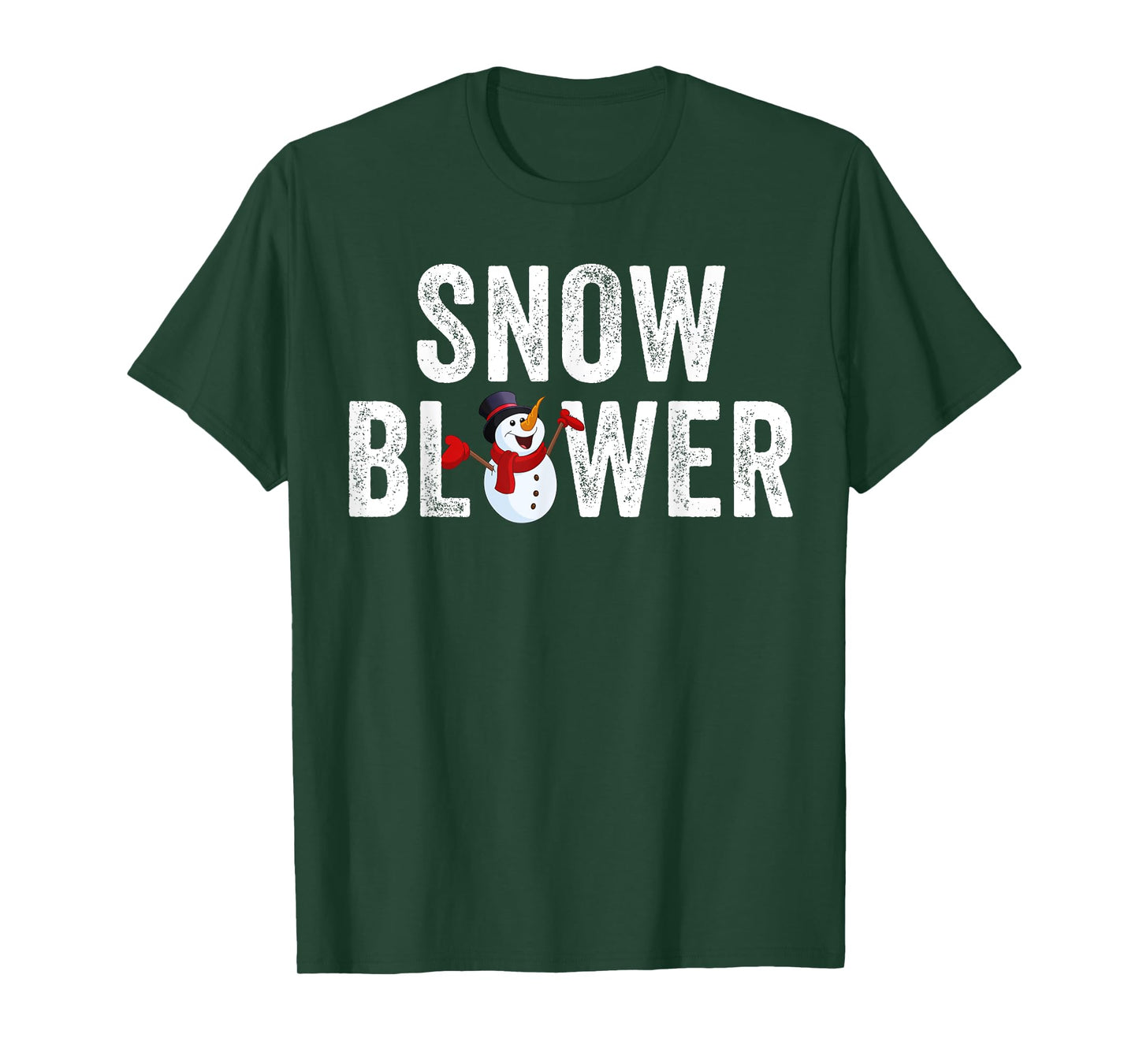Snowman and Snow Blower Couples Matching Christmas Costume T-Shirt