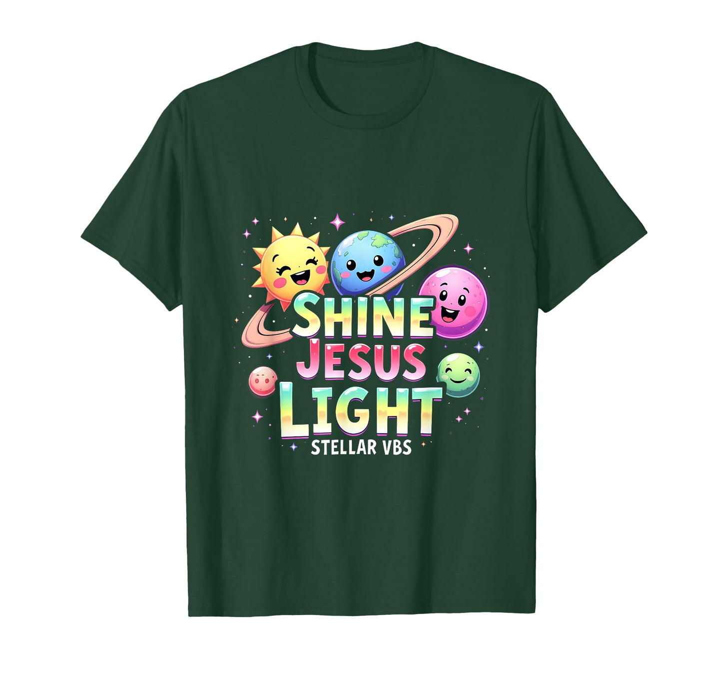 Stellar Space VBS 2025 Jesus Vacation School Camp Christian T-Shirt