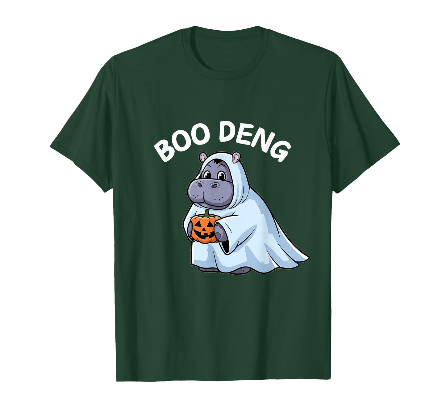 Cute Moo Deng Funny Boo Deng Halloween Costume T-Shirt