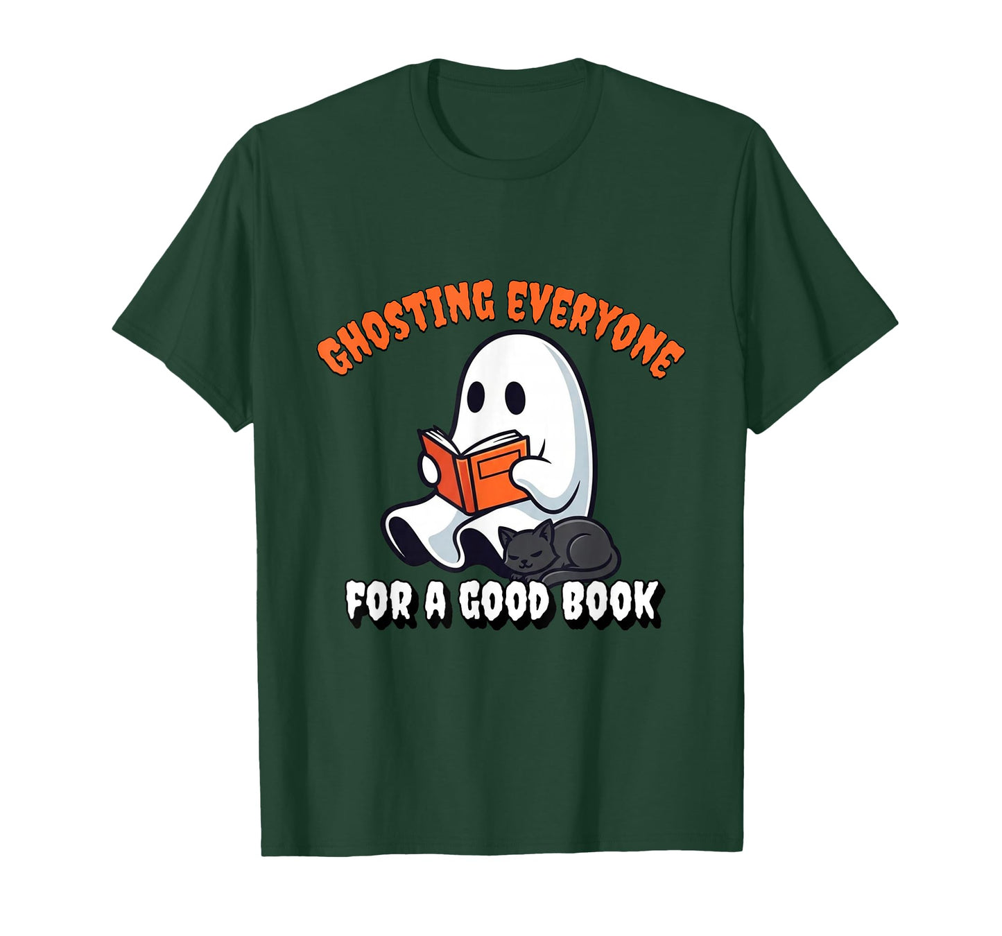 Groovy Cute Ghost Book Nerd Funny Halloween Reading Gift T-Shirt
