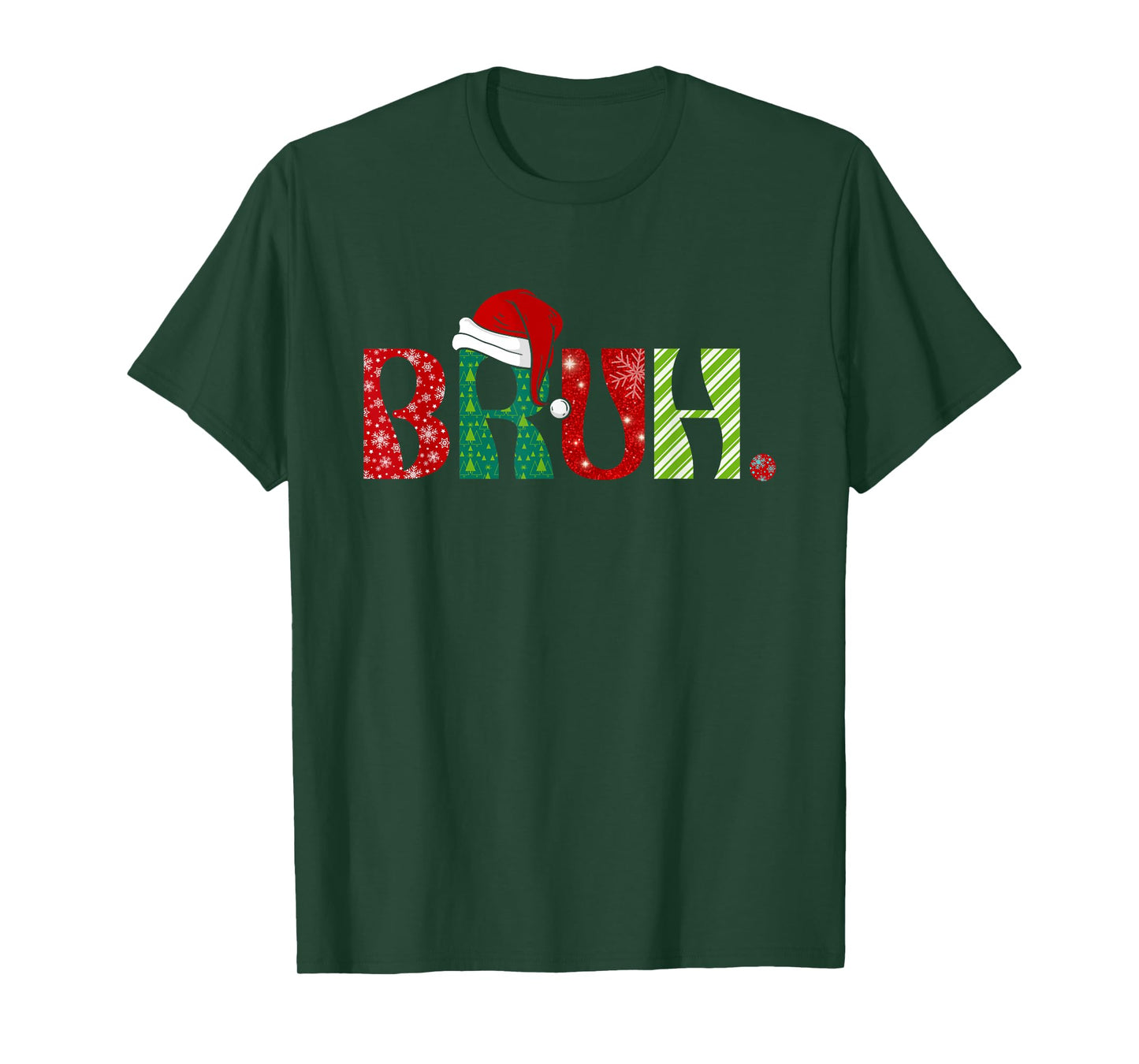 Merry Christmas Bruh Santa Claus Snow Xmas Matching Family T-Shirt
