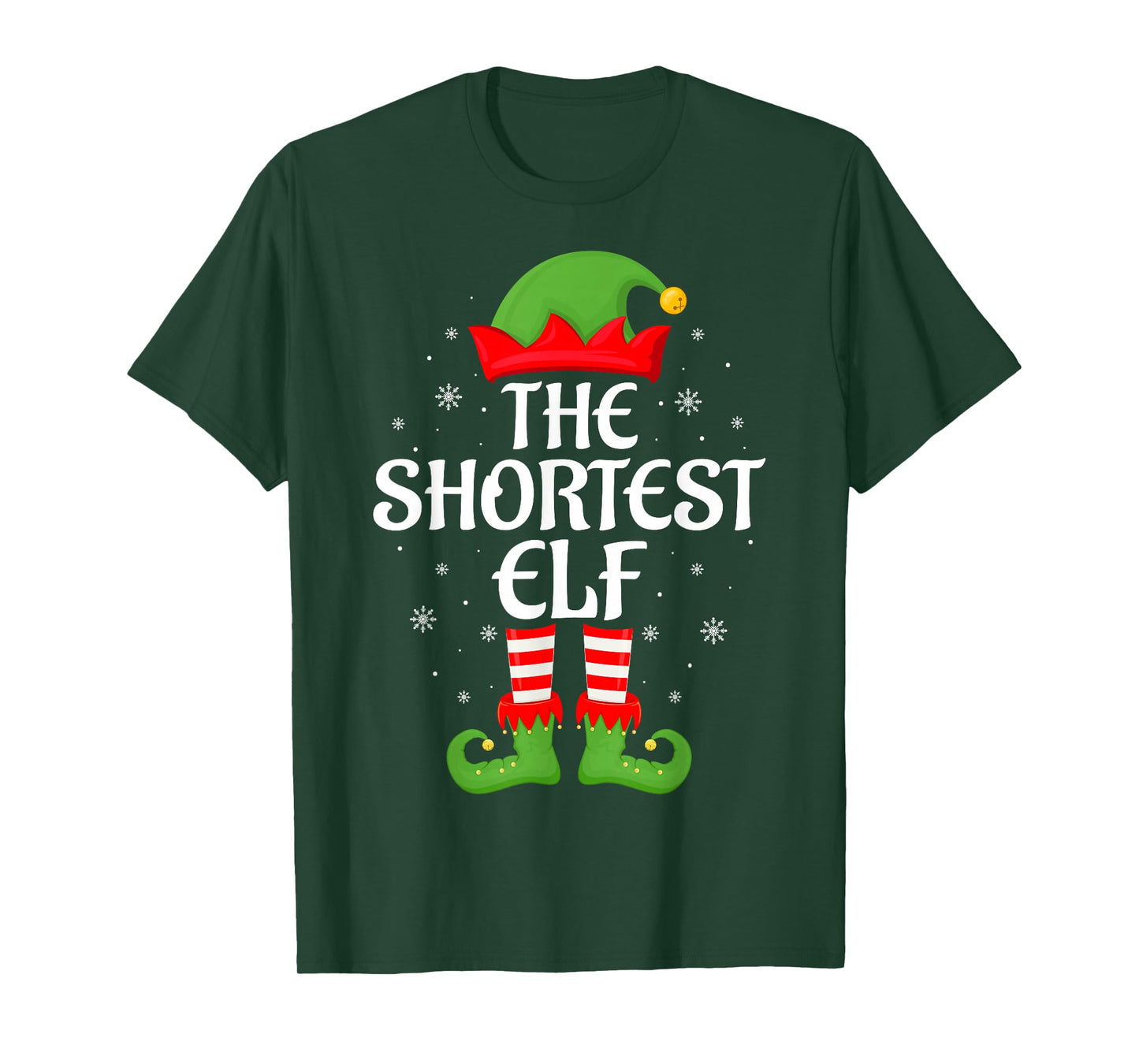 Shortest Elf Xmas Family Matching Elf Squad Christmas T-Shirt