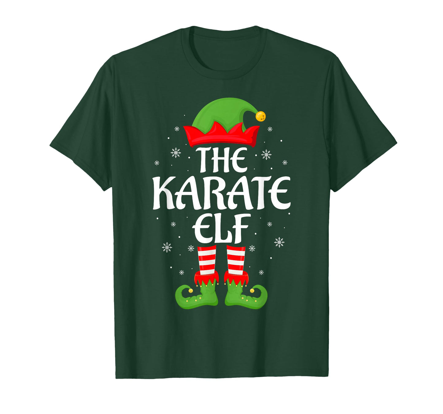 Karate Elf Xmas Family Matching Elf Squad Christmas T-Shirt