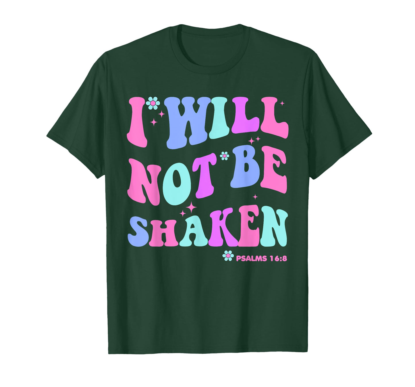 I Will Not Be Shaken Christian-Shirt Jesus Cute Girl Toddler T-Shirt