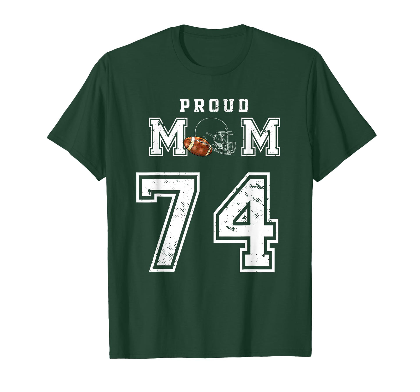 Custom Proud Football Mom Number 74 Personalized For Women T-Shirt