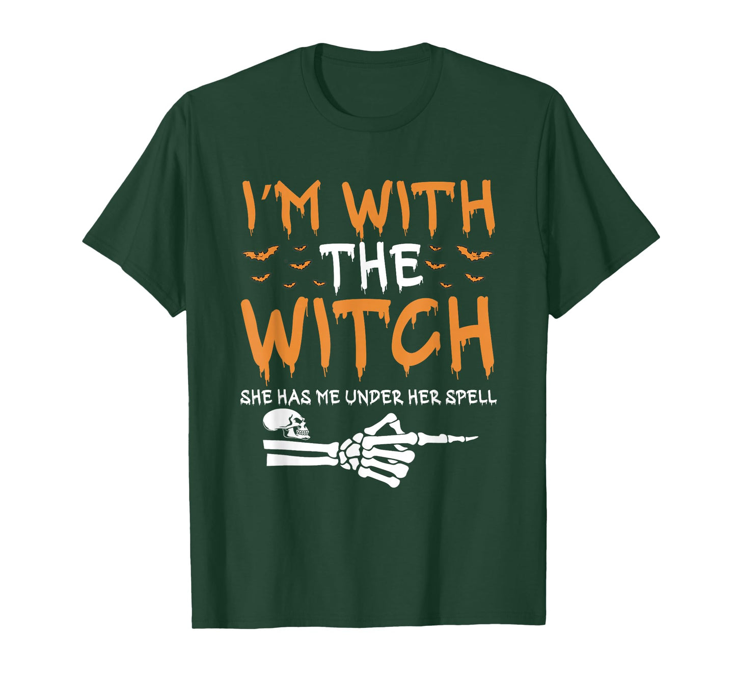 I'm with The Witch Funny Halloween Couple Costume Party T-Shirt