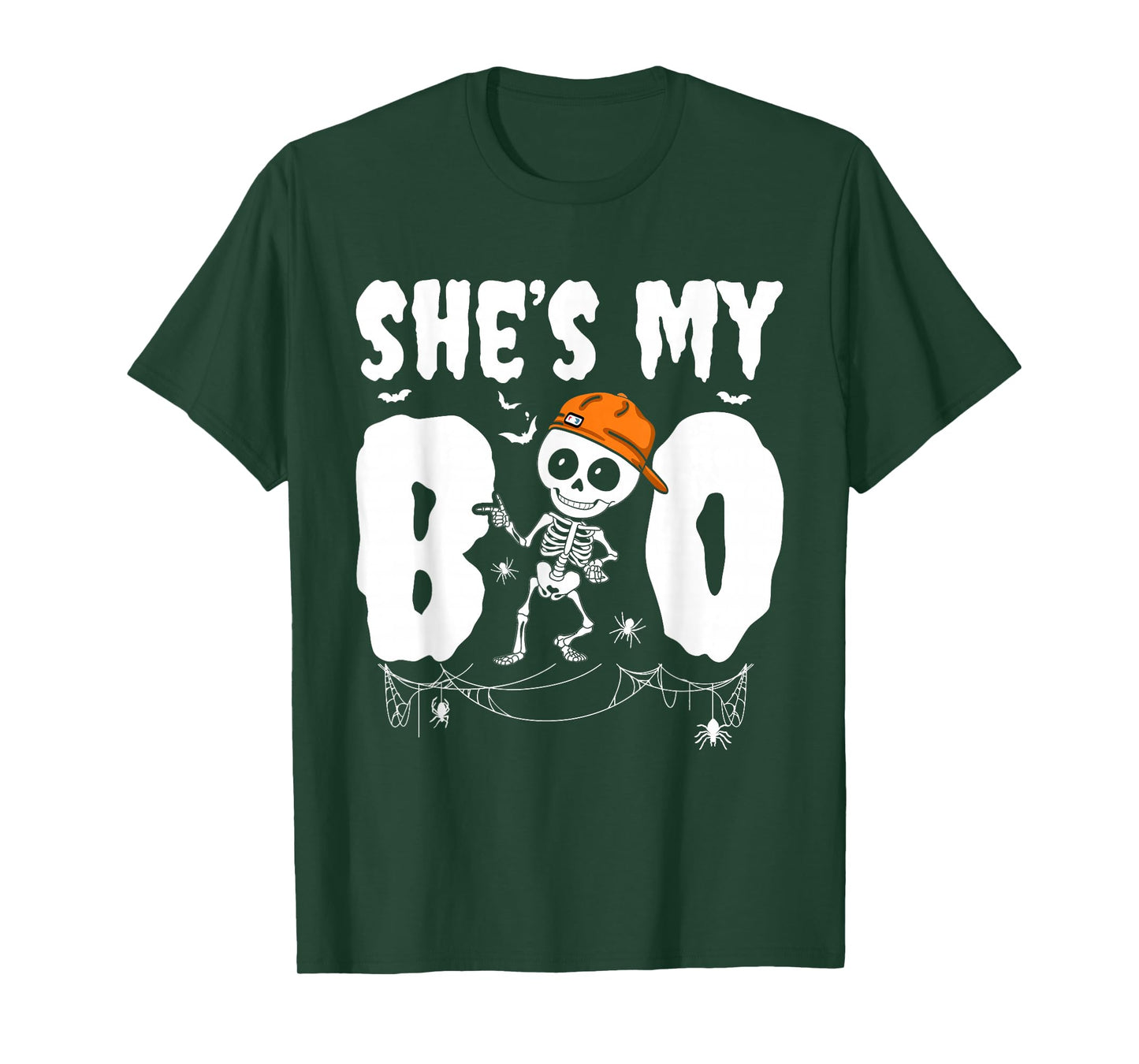 Halloween Matching Couple Fun Skeleton Shes My Boo Boyfriend T-Shirt