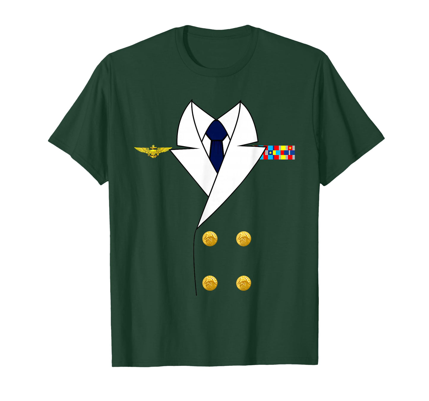 Halloween Ship Captain Sailor Funny Easy Cosplay Costume T-Shirt