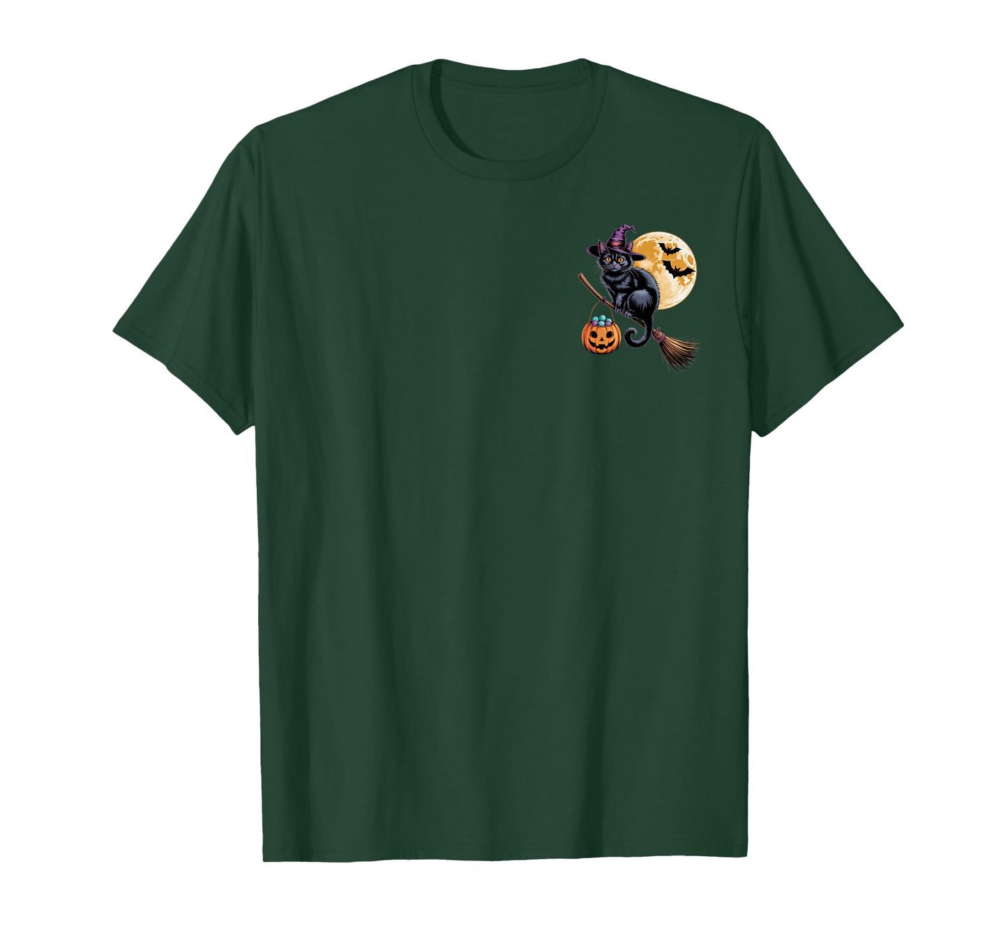 Witchy Cat Halloween Lovers Magical Evening Fun T-Shirt
