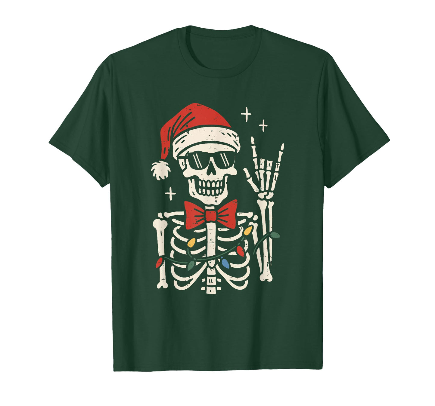Cool Skeleton Christmas Winter Kids Boys Men Women T-Shirt