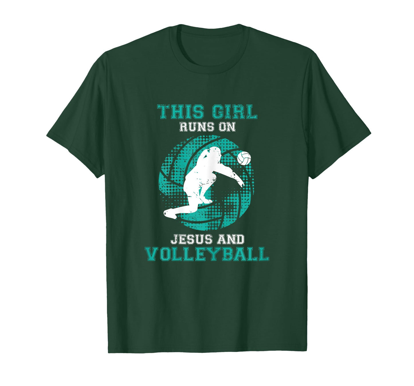 Cute Daughter Teen Girls Kids Her Jesus Christian Volleyball T-Shirt