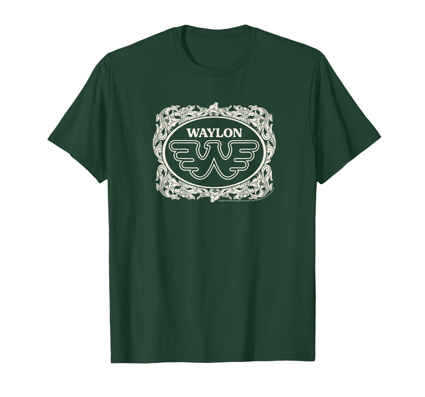 Waylon Jennings - Floral Logo T-Shirt