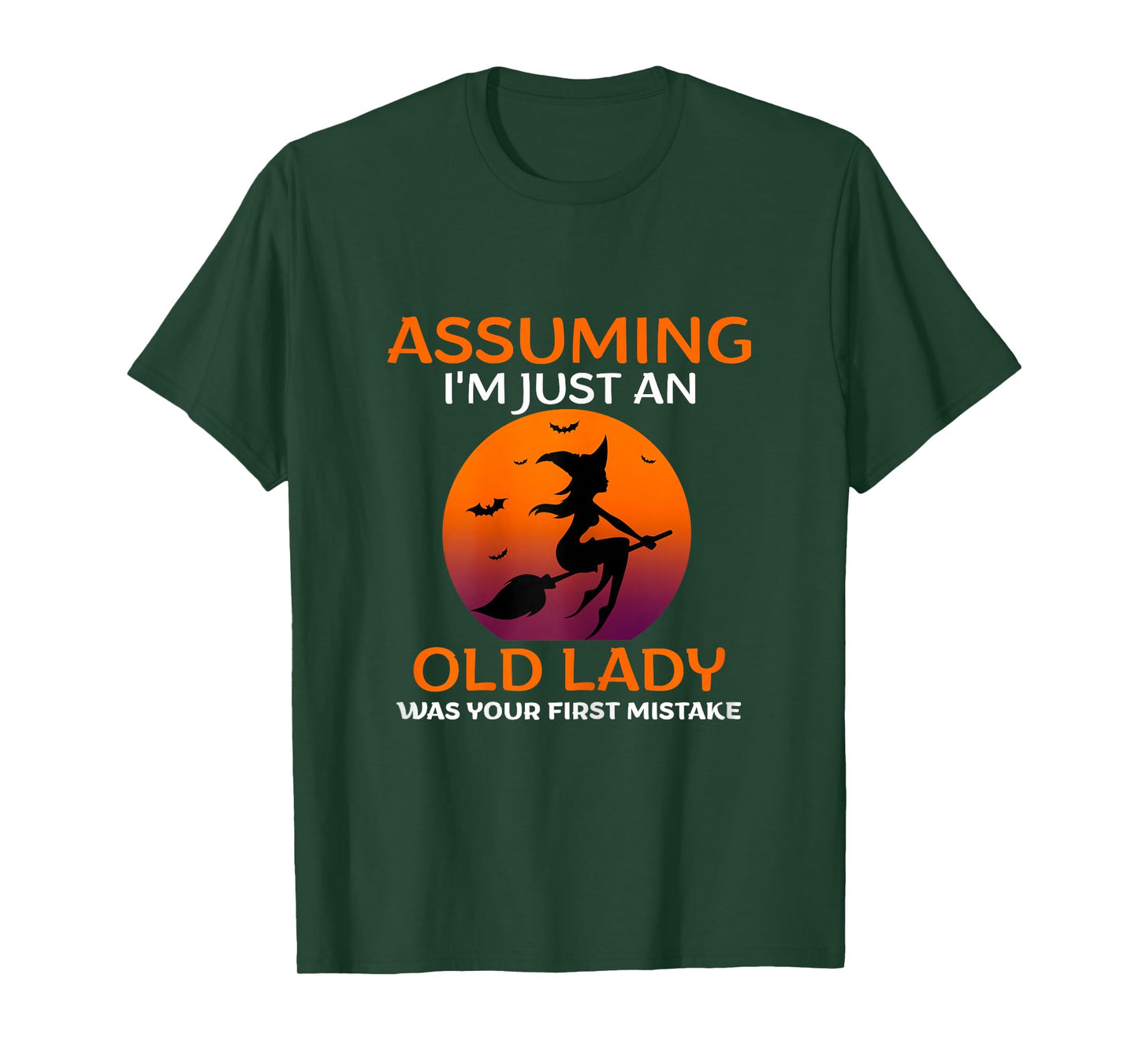 Assuming I Am Just an Old Lady was Your First Mistake Witch T-Shirt