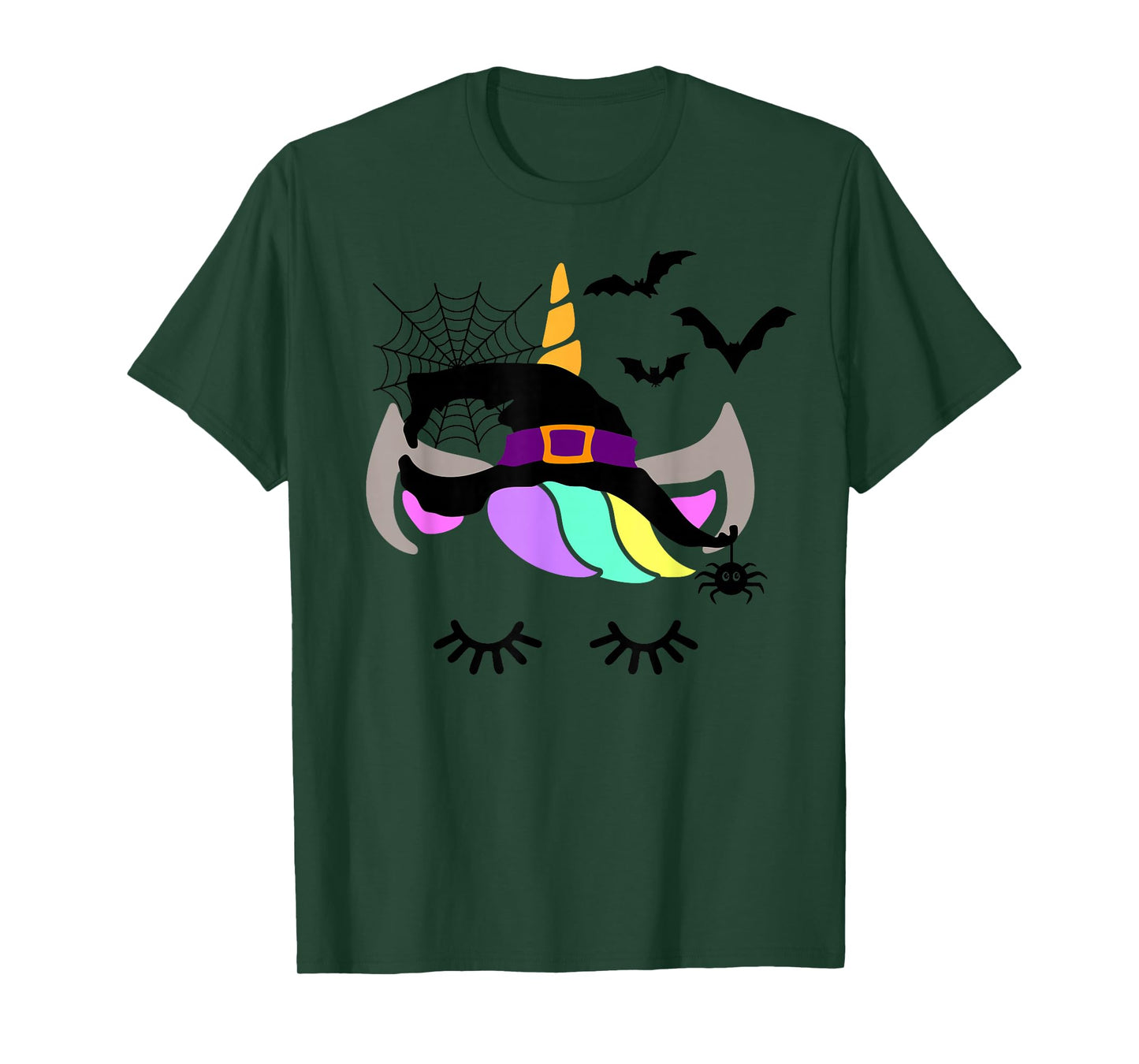 This is My Human Costume I’m Really A Unicorn Bat Witch Hat T-Shirt