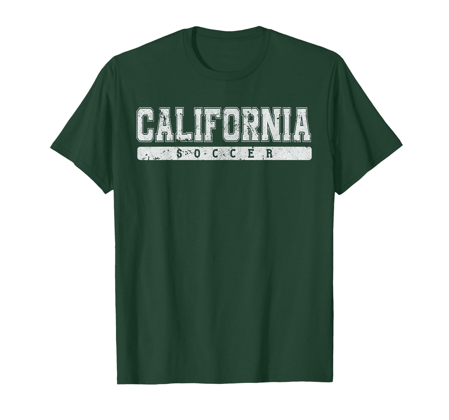 California Soccer White Vintage Text T-Shirt