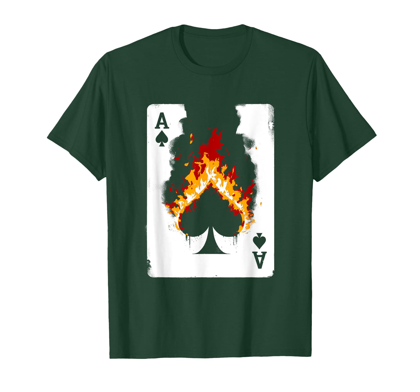 Burning Ace Of Spades - Vintage Favorite Card Game Lover T-Shirt