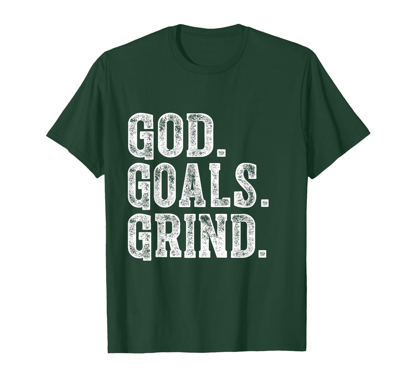 God Goals Grind Motivational Christian Religion design T-Shirt