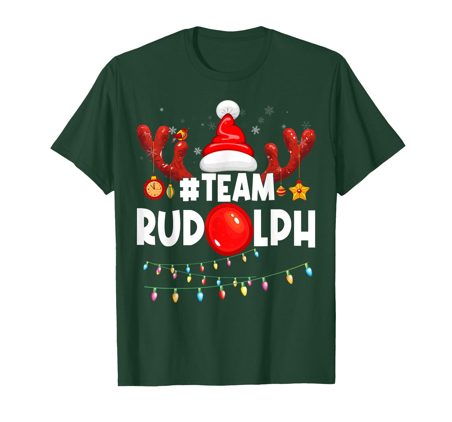 Team Rudolph-Cool Christmas Reindeer Costume T-Shirt