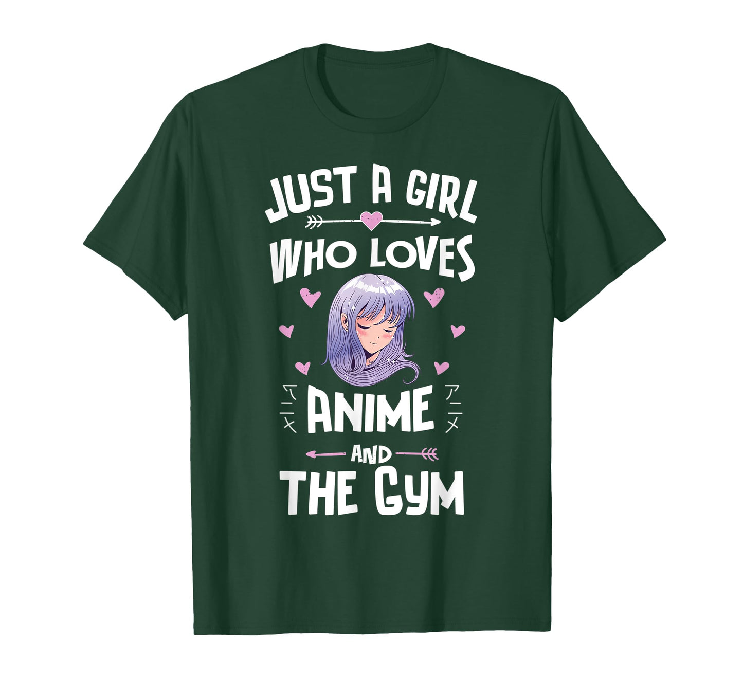 Just A Girl Who Loves Anime And The Gym Gift Women T-Shirt