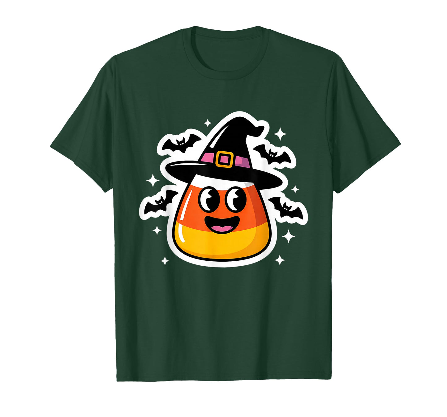 Halloween Candy Corn Witch Cute Bat T-Shirt