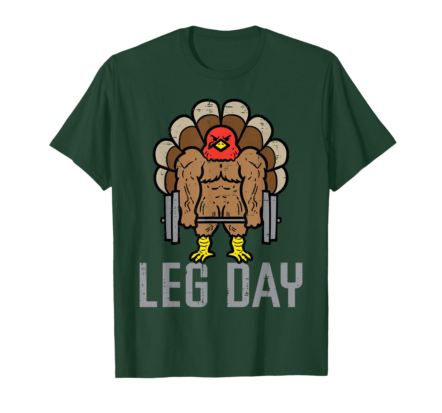 Thanksgiving Turkey Leg Day Weightlifting Gym Men Women Kids T-Shirt
