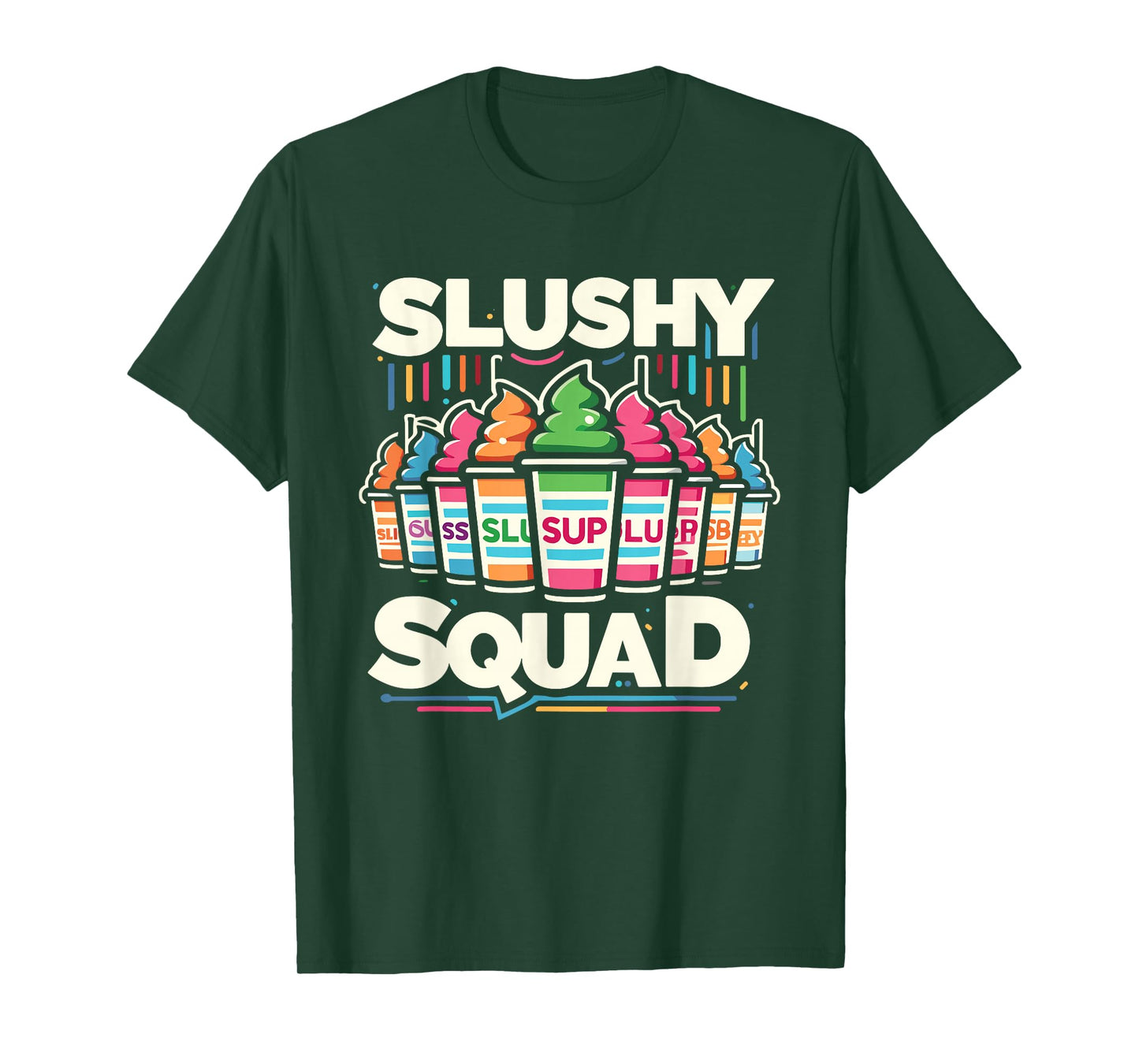 Slushy Squad Retro Rainbow Line-Up T-Shirt