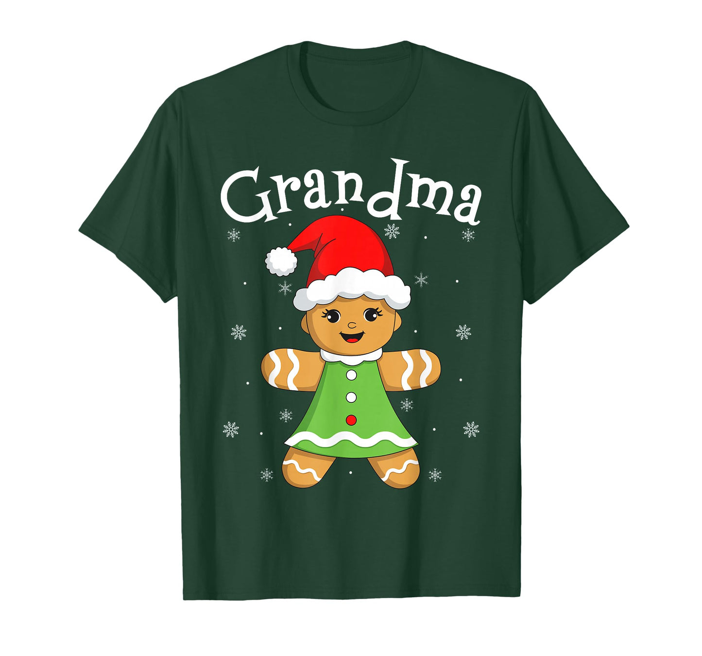 Gingerbread Grandma Women Matching Family Christmas Baking T-Shirt