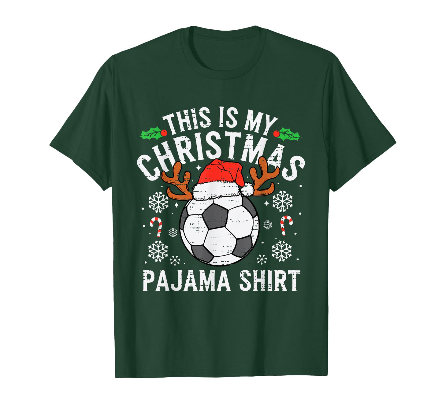 This Is My Soccer Christmas Pajama Shirt Sports Mens Boy Kid T-Shirt