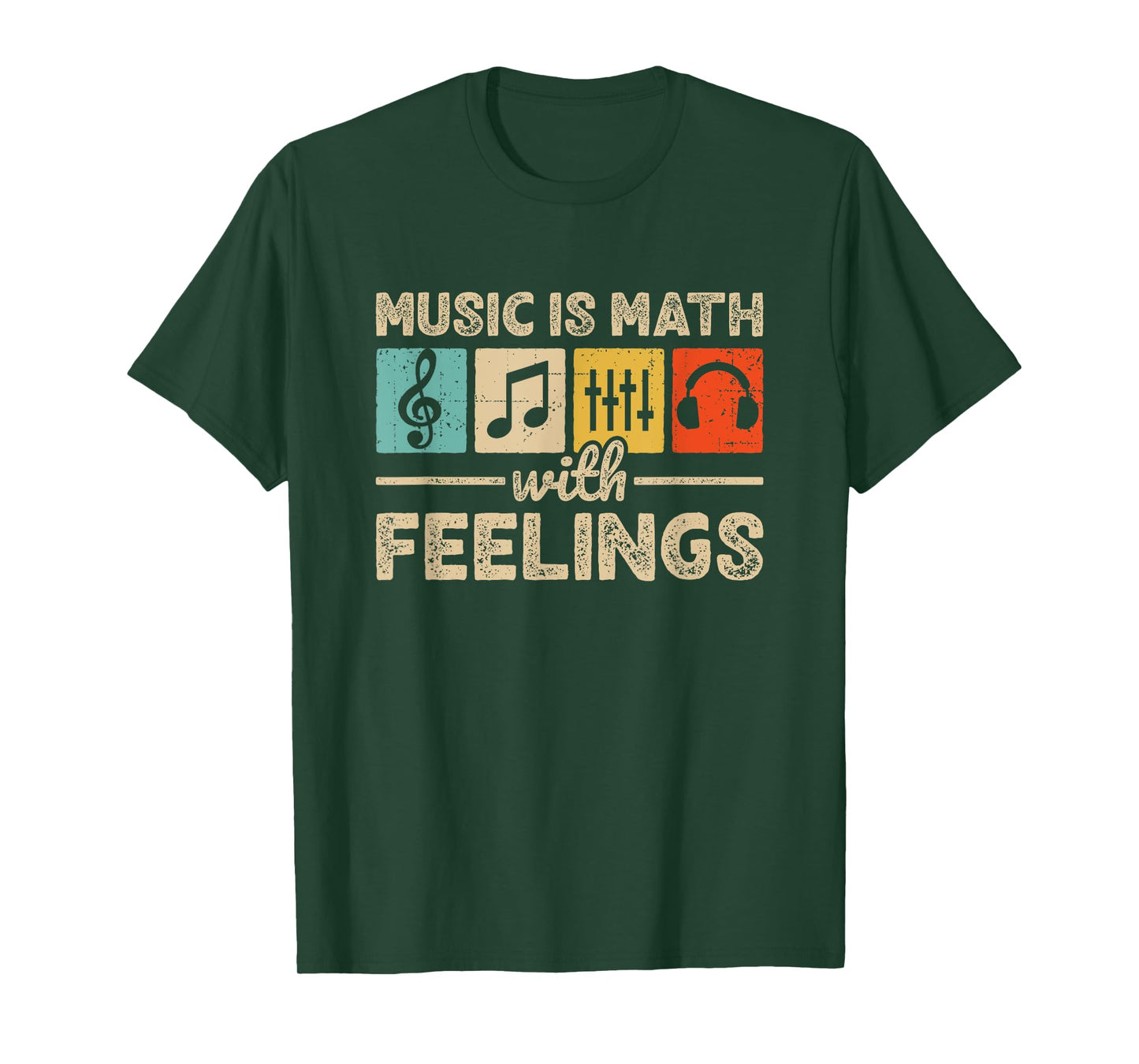 Music Is Math With Feelings Lover Musician EDM Music T-Shirt
