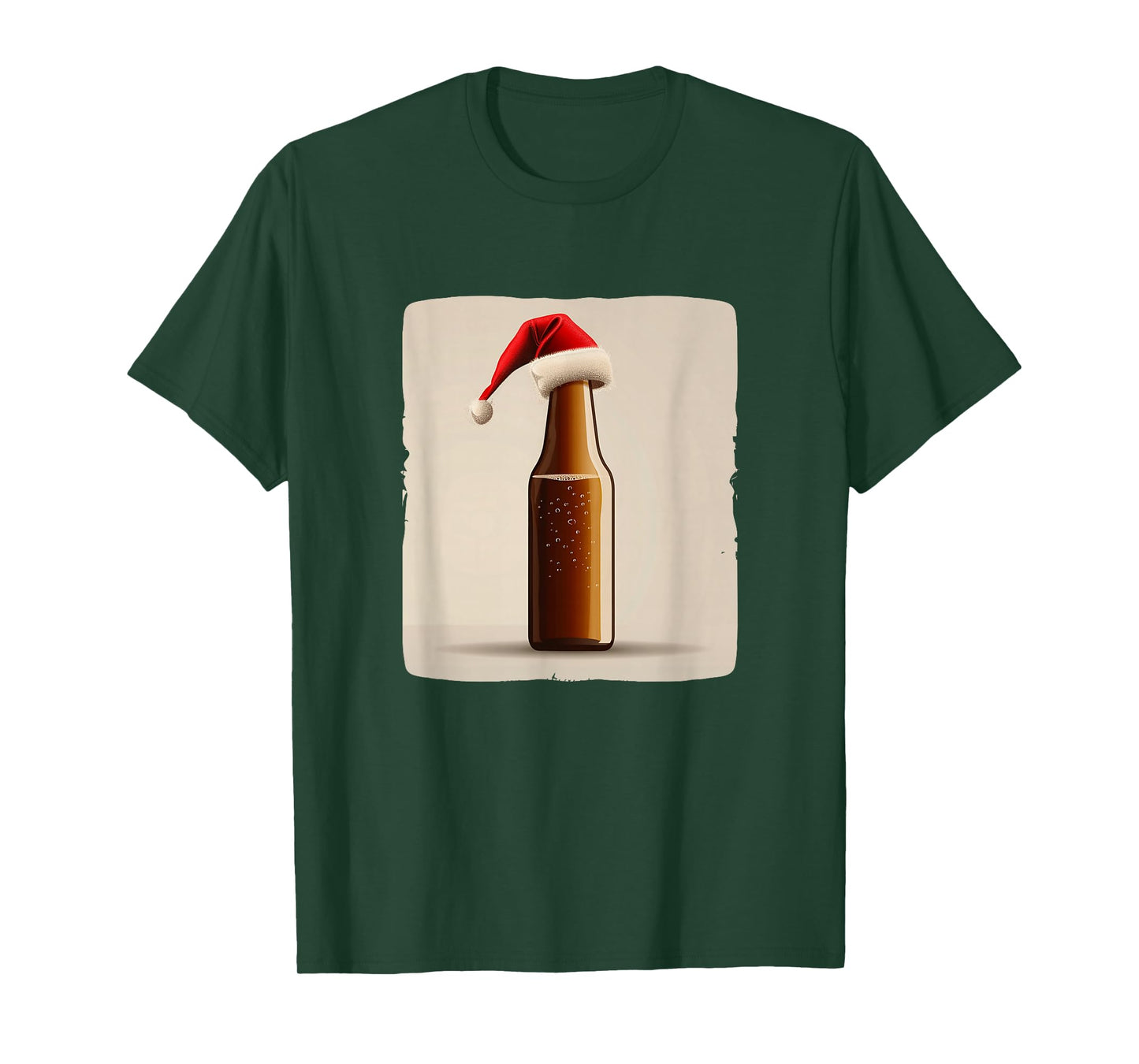 Christmas Cheer Bottle with Santa Hat for a Festive Look T-Shirt