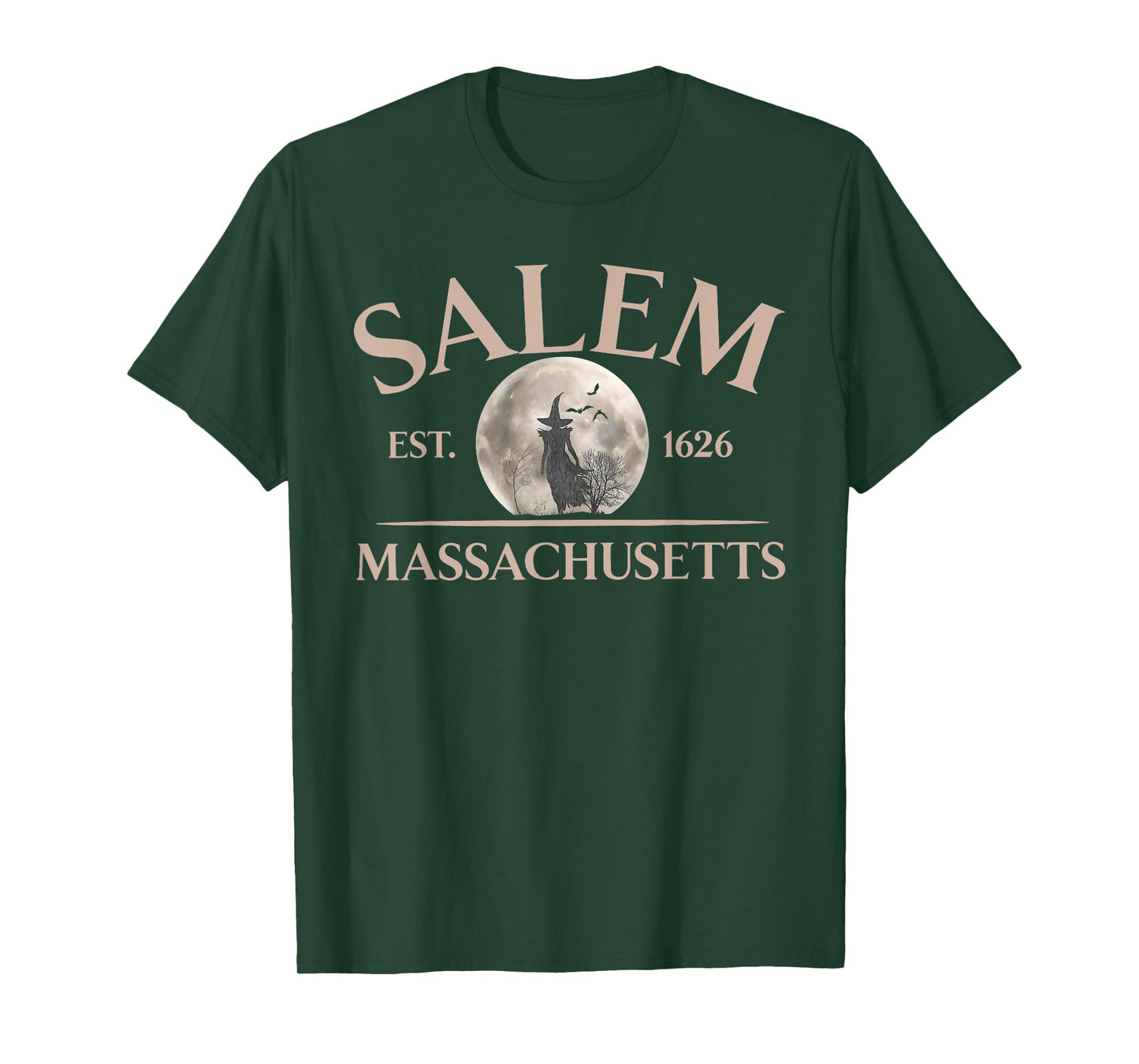 Salem Est 1626 Massachusetts Halloween Witch Spooky Season T-Shirt