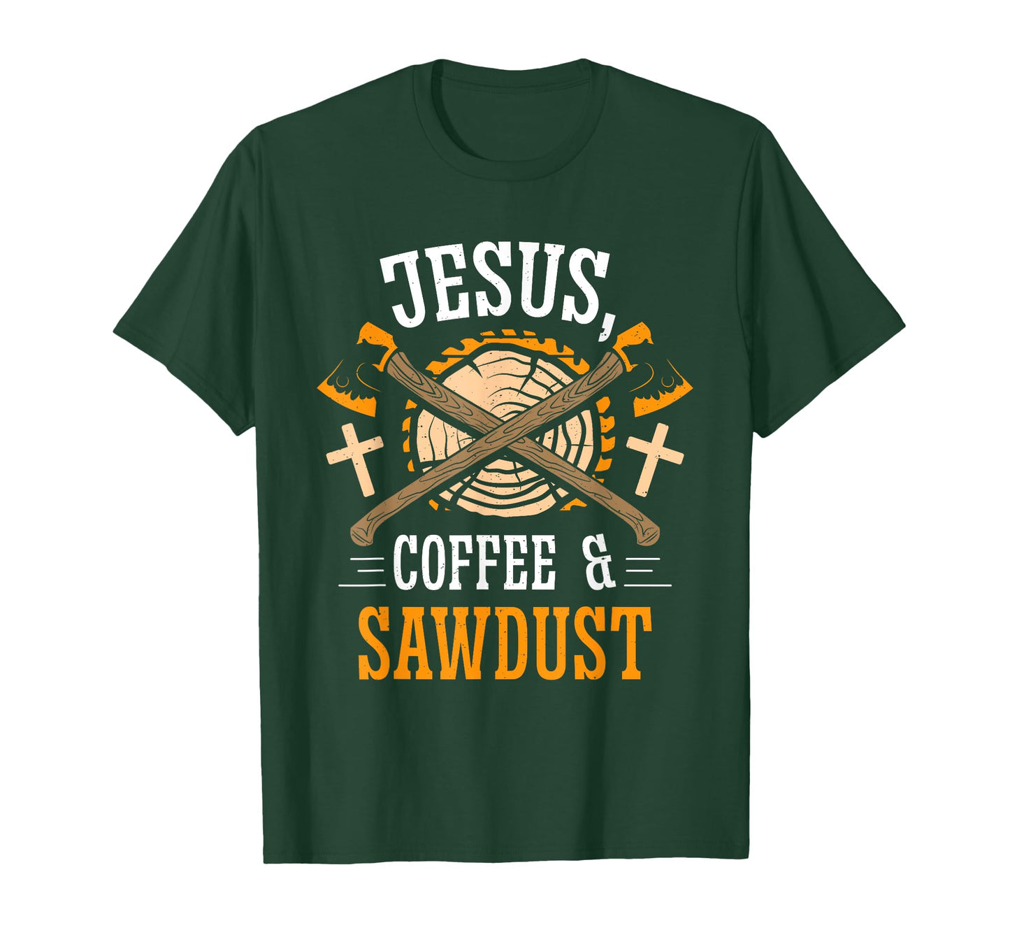 Jesus Coffee & Sawdust Carpentry Carpenters Job Carpenter T-Shirt
