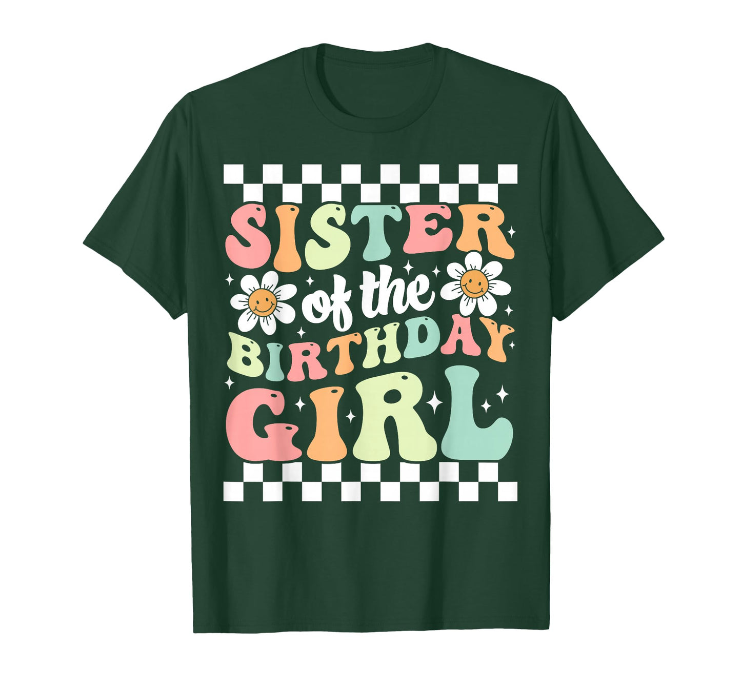 Sister of The Birthday Girl Family Groovy Birthday Party T-Shirt