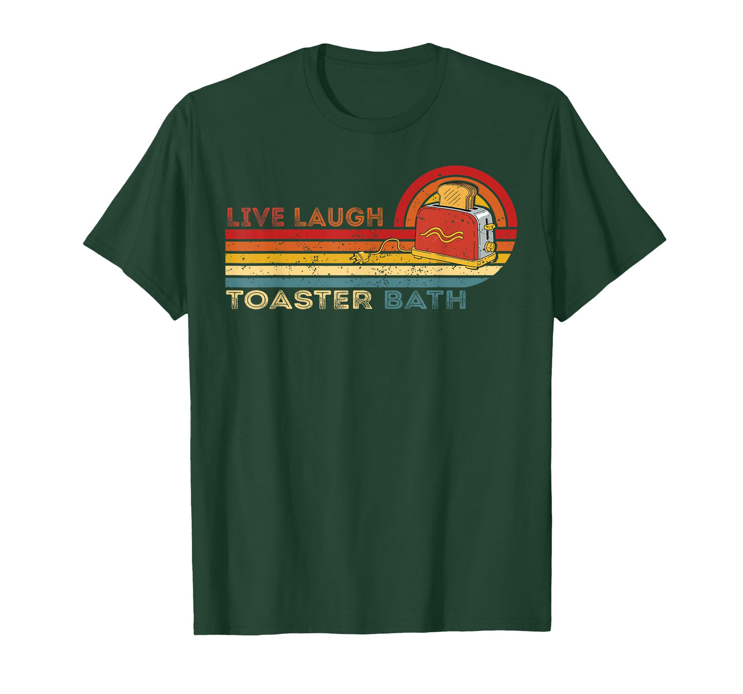 Live Laugh Toaster Bath Vintage Skeleton Meme Dark Humor T-Shirt