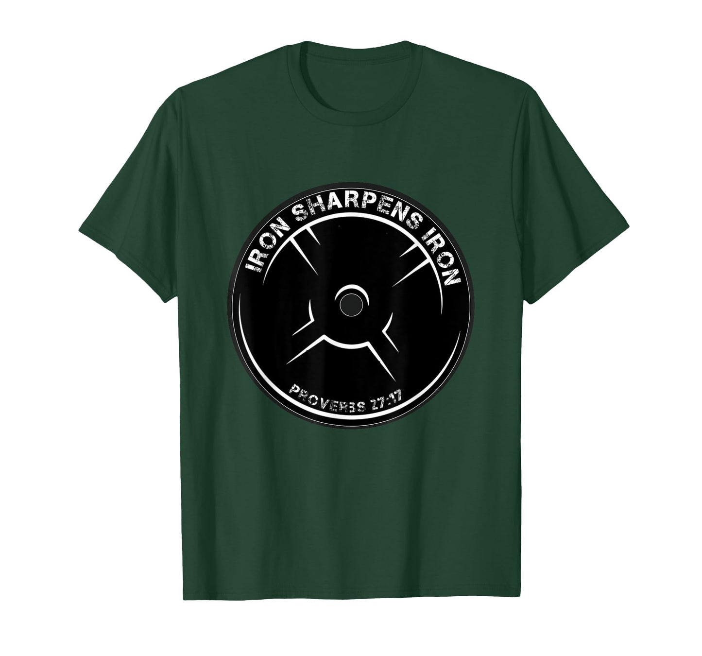 Iron Sharpens Iron Proverbs 27:17 Christian workout theme T-Shirt
