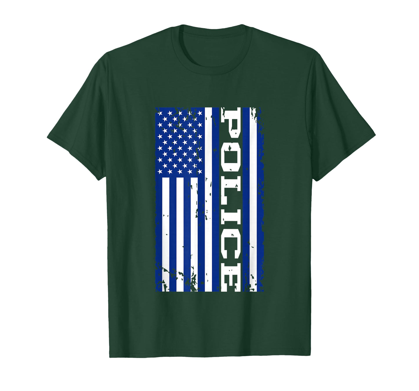 Police Officer USA American Flag T-Shirt