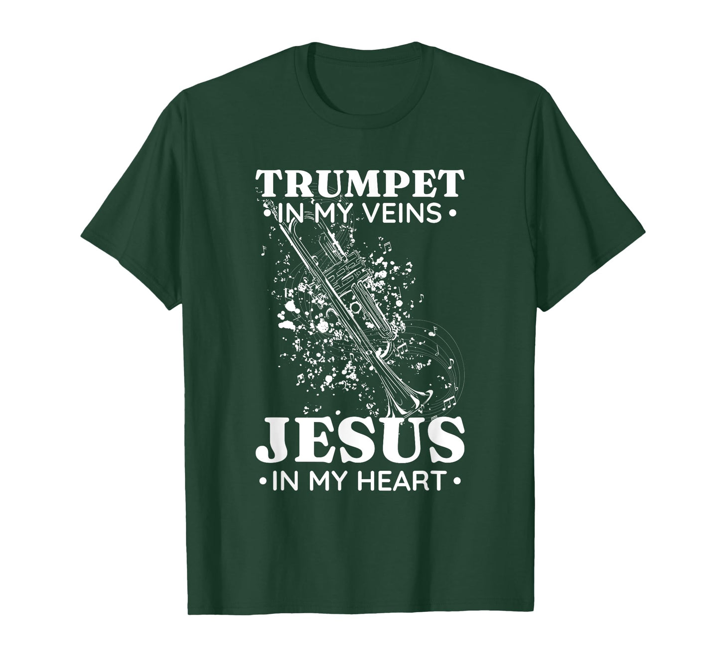Trumpet in My Veins Jesus In My Heart Trumpet Senior T-Shirt