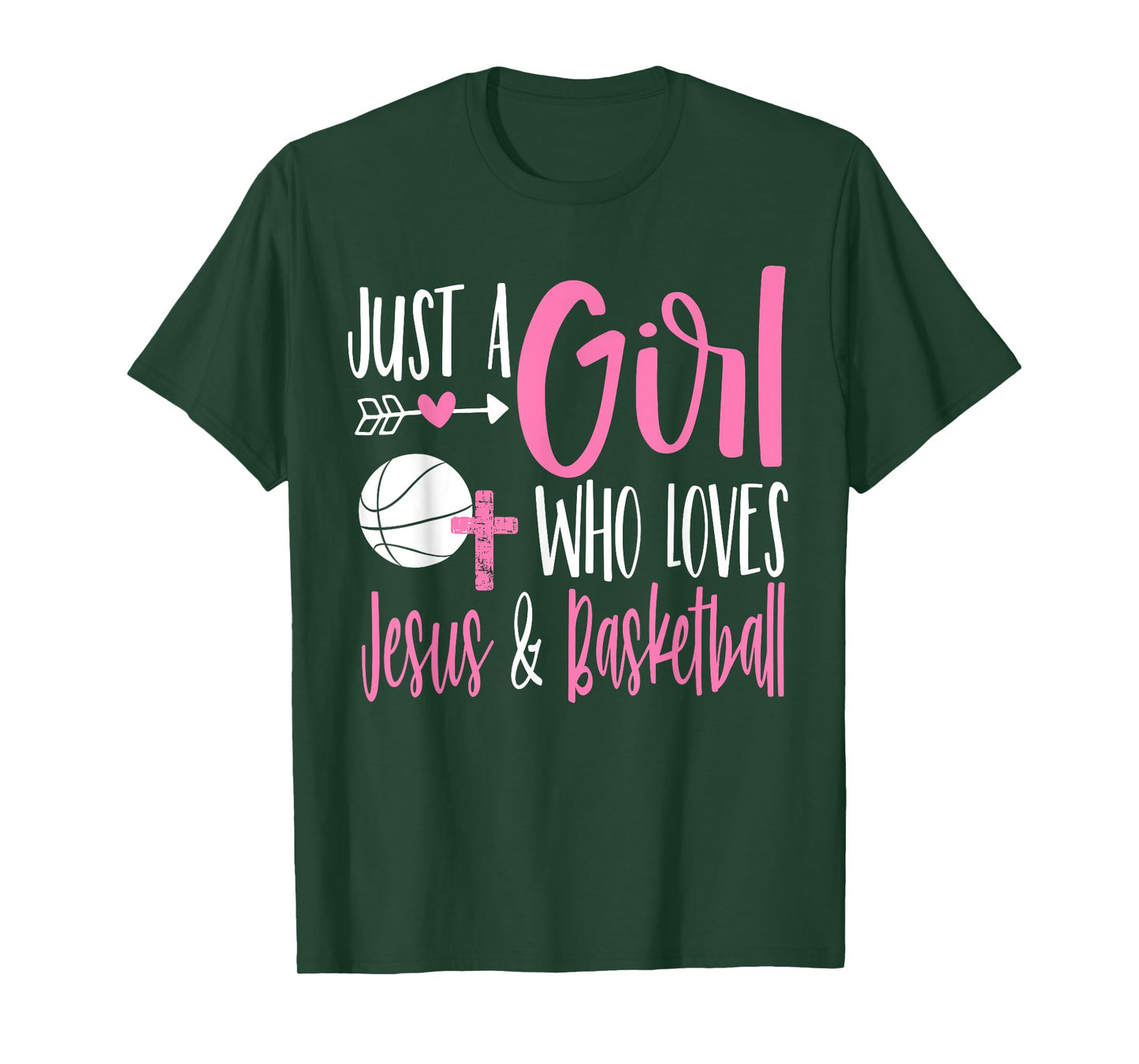Just a Girl Who Loves Jesus and Basketball Christian Women T-Shirt