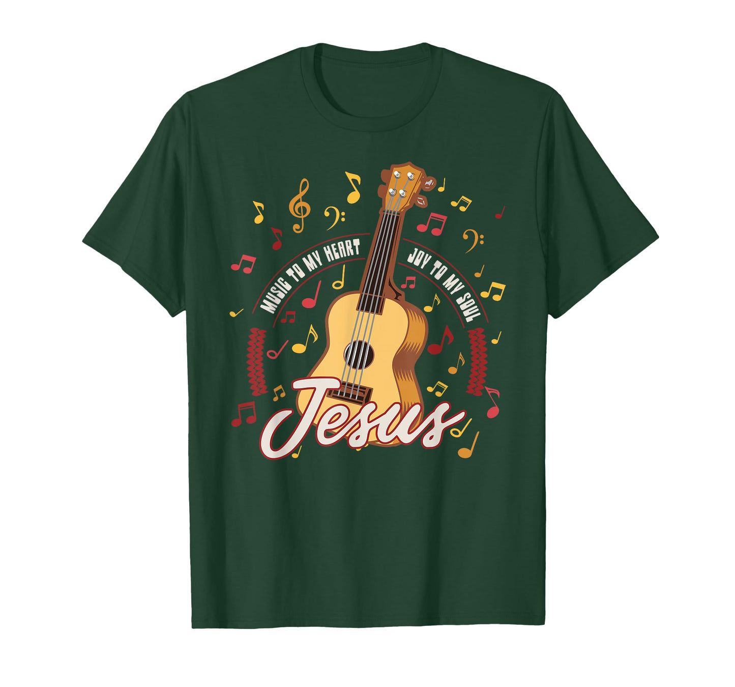 Jesus Is The Music Of My Heart Guitar Christian T-Shirt