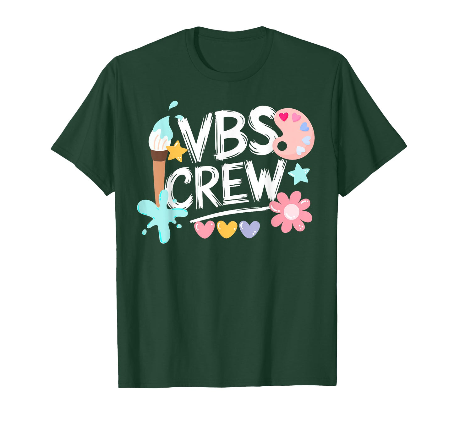 VBS Crew Vacation Bible School Paint Arts VBS Kids Volunteer T-Shirt