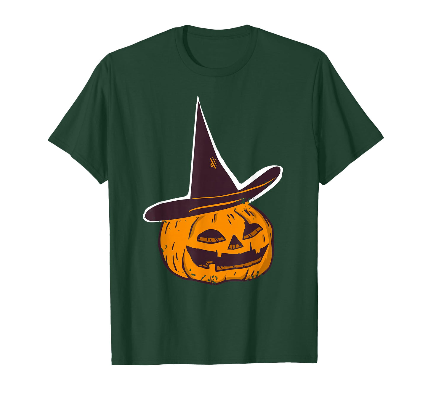 Pumpkin Witch Hat Halloween Humor Spooky Laugh T-Shirt