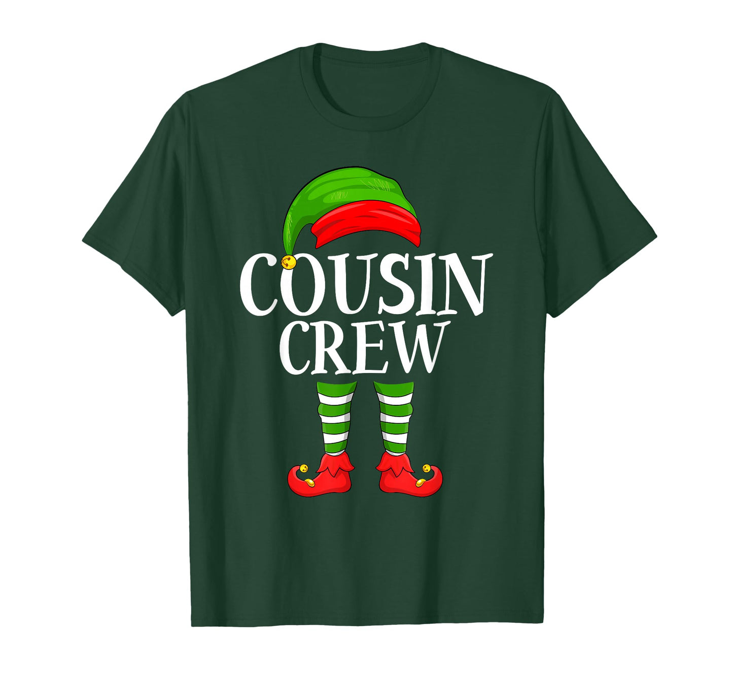 Matching Family Group Xmas Pajamas Cousin Crew Elf Christmas T-Shirt