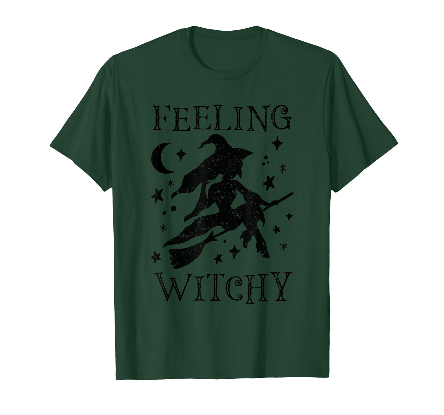 Feeling Witchy Funny Halloween Witch Vibes Kinda Night Women T-Shirt