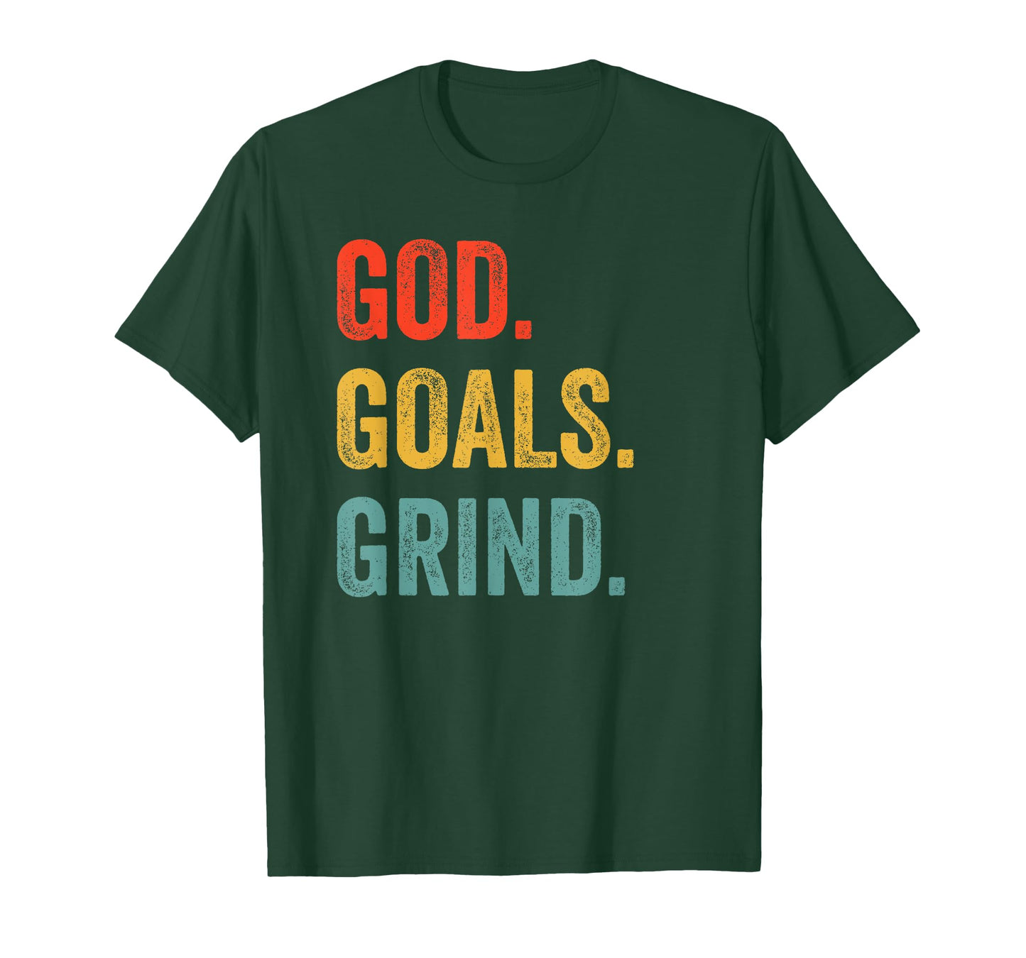 God Goals Grind Christian Workout Fitness Gym T-Shirt