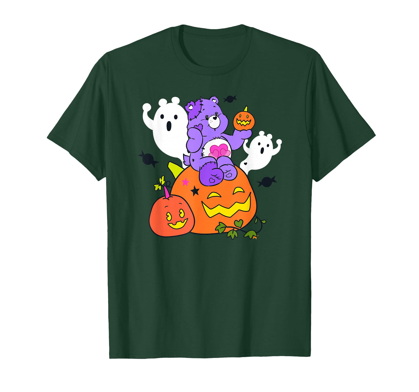 Care Bears Halloween Harmony Bear Holding A Happy Pumpkin T-Shirt